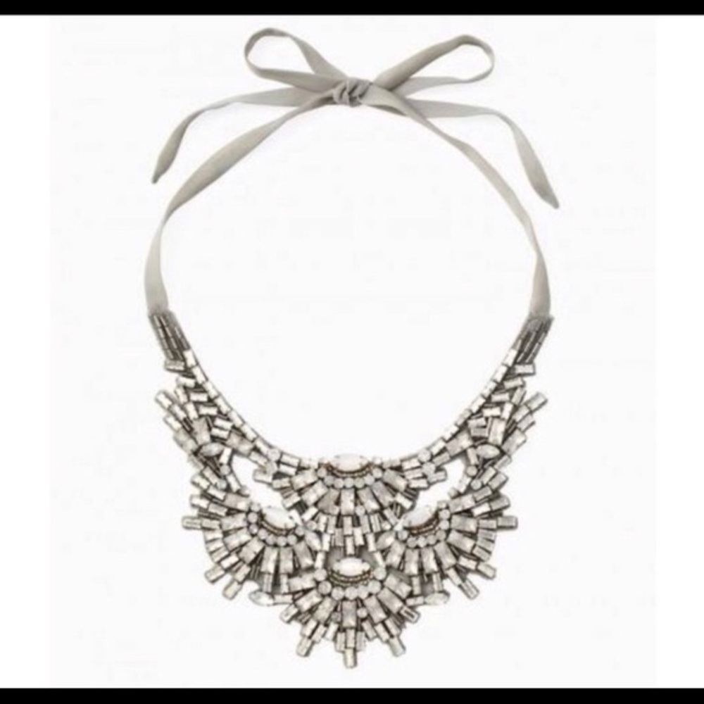 Stella & Dot Gala Silver Statement Necklace - Picture 5 of 5